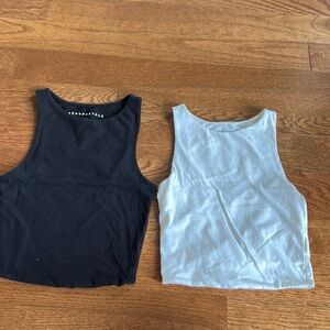 Bundle of both black and white XS Aeropostale sleeveless tank tops.black is NWOT